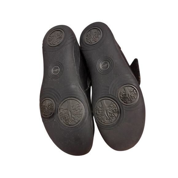 Halsa Black Leather Comfort Slip On Shoes Women’s Orthotic Walking Loafers 11 - Picture 6 of 9